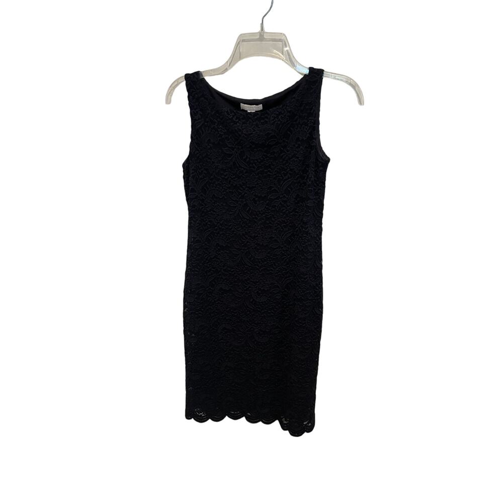 Charter club black lace sleeveless dress size P/P